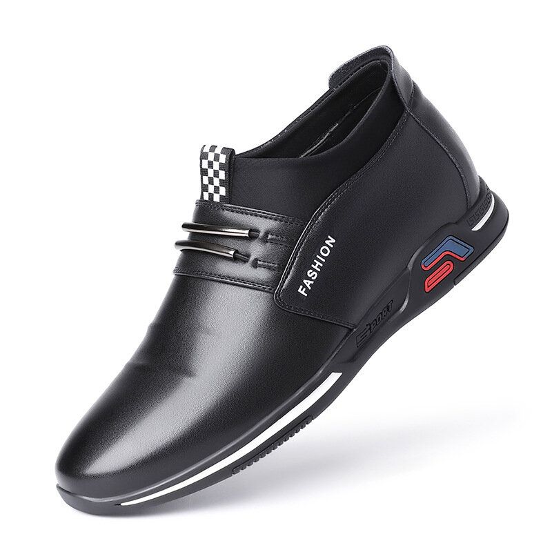 Män Äkta Läder Andas Mjuk Sula Slip On Bekväma Business Casual Skor