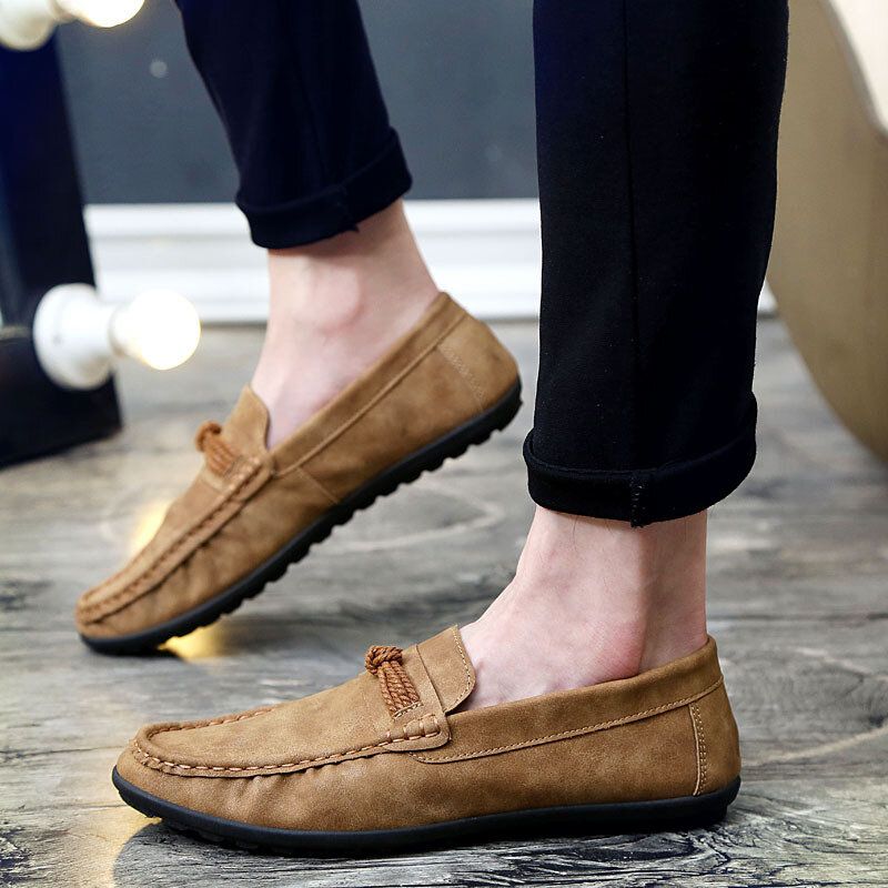 Män Andas Halkbeständiga Bekväma Mjuk Körning Casual Loafers