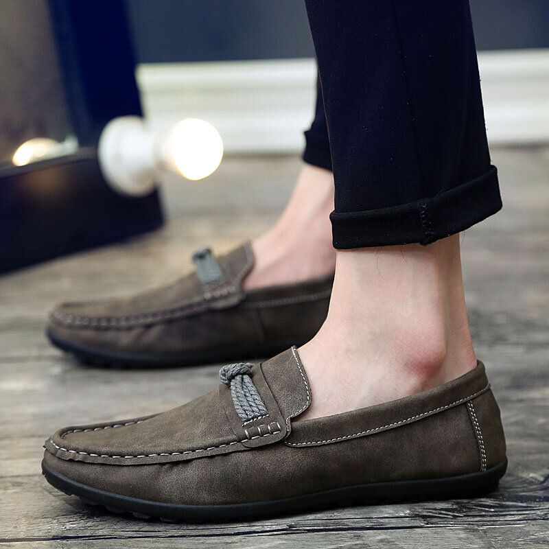 Män Andas Halkbeständiga Bekväma Mjuk Körning Casual Loafers