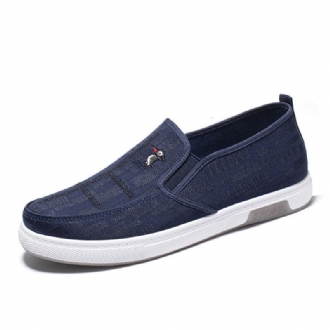 Män Andas Halkfri Bekväm Slip On Old Peking Casual Cloth Court Skor