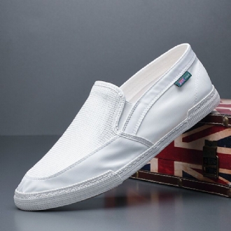 Män Andas Issilke Halkfri Bekväm Mjuk Sula Slip On Solida Casual Court-skor