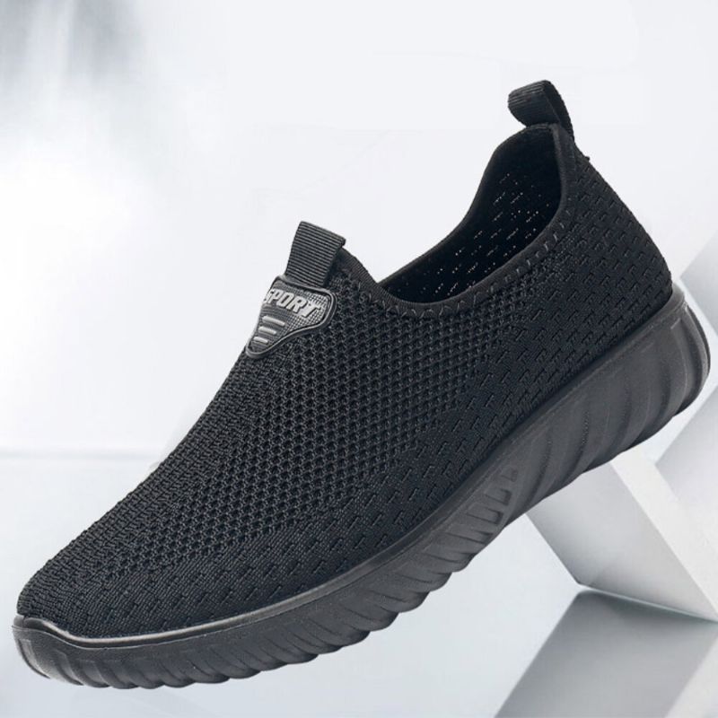 Män Andas Tyg Halkfri Bekväm Sula Slip On Gamla Peking Casual Skor