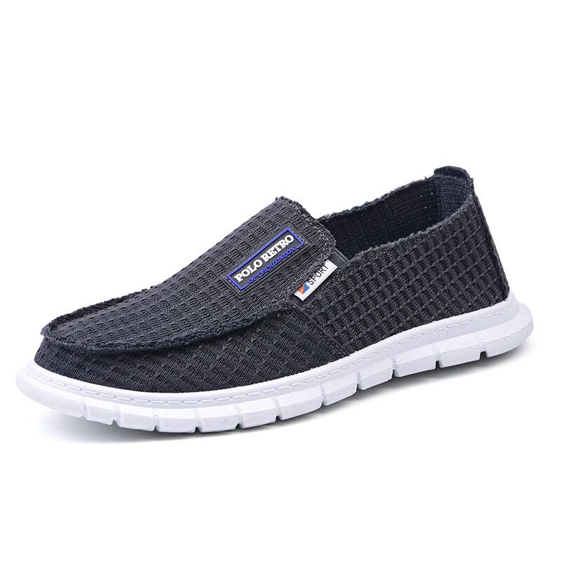 Män Andas Tyg Mjuk Botten Lätt Slip On Bekväma Working Casual Loafers Skor