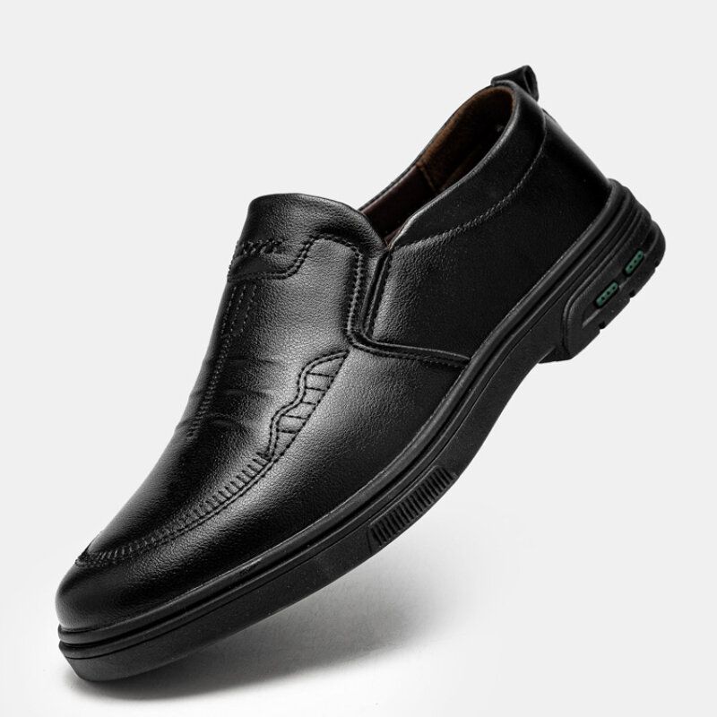 Män Andningsbar Gummisula Slip On Casual Business Skor