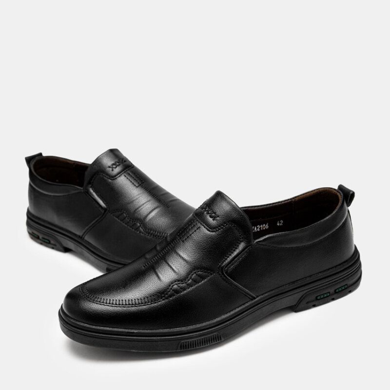 Män Andningsbar Gummisula Slip On Casual Business Skor