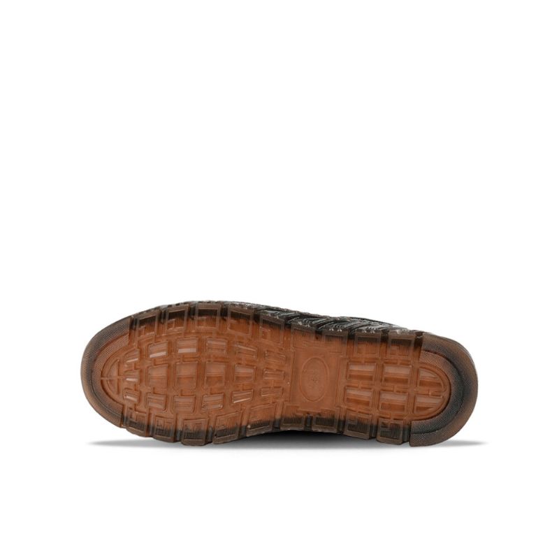 Män Gammal Peking Style Tyg Handsömmar Slip On Casual Skor