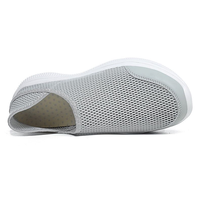 Män Mesh Andas Mjuk Sula Bekväm Tvåvägs Slip On Casual Walking Skor