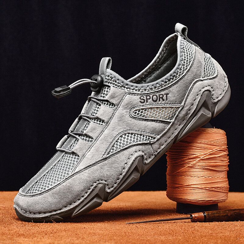 Män Mesh Sneakers Andas Halkbeständiga Mjuka Sport Casual Skor