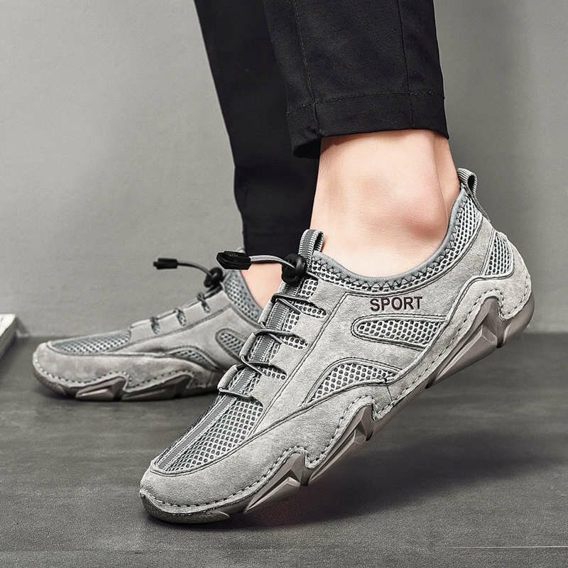 Män Mesh Sneakers Andas Halkbeständiga Mjuka Sport Casual Skor