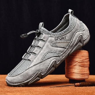 Män Mesh Sneakers Andas Halkbeständiga Mjuka Sport Casual Skor