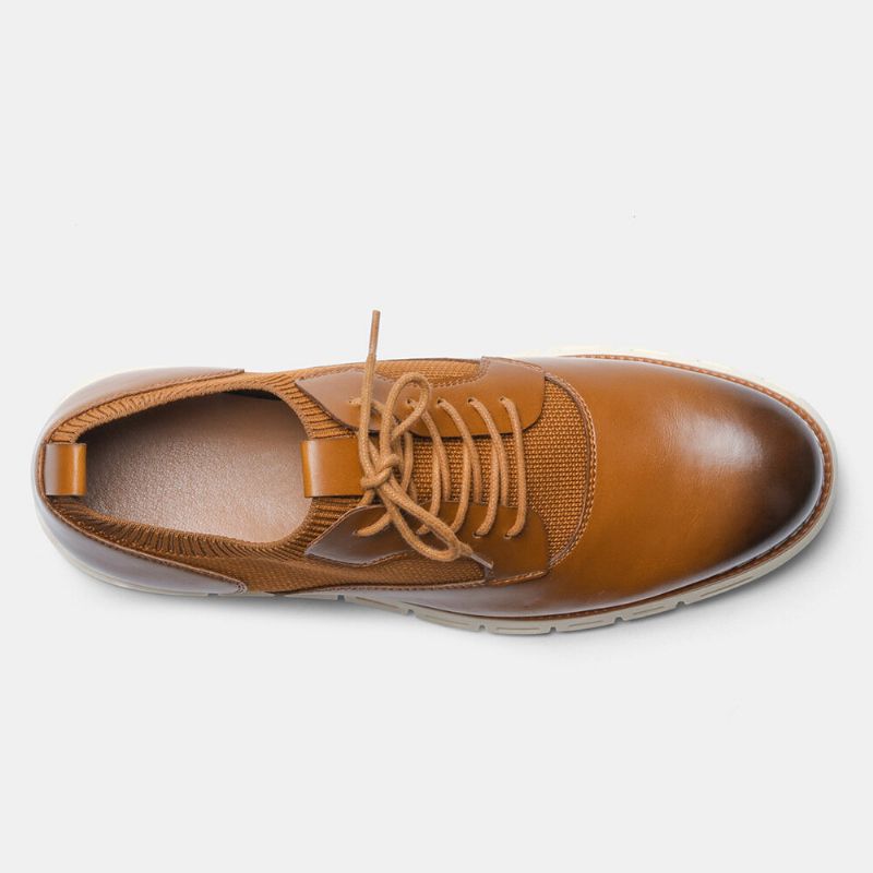 Män Mikrofiber Andas Tyg Skarvning Mjuk Sula Spetsad Tå Business Casual Oxfords Skor