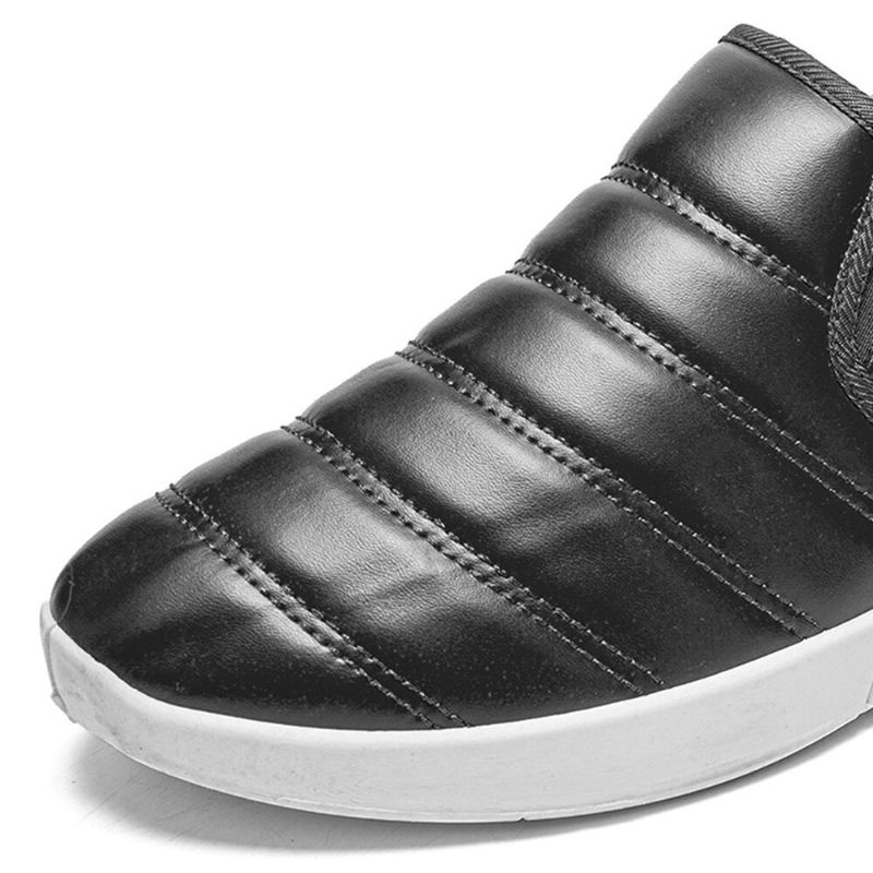 Män Vinter Varmt Plysch Foder Mjuk Sula Halkbeständiga Slip-on Casual Skor