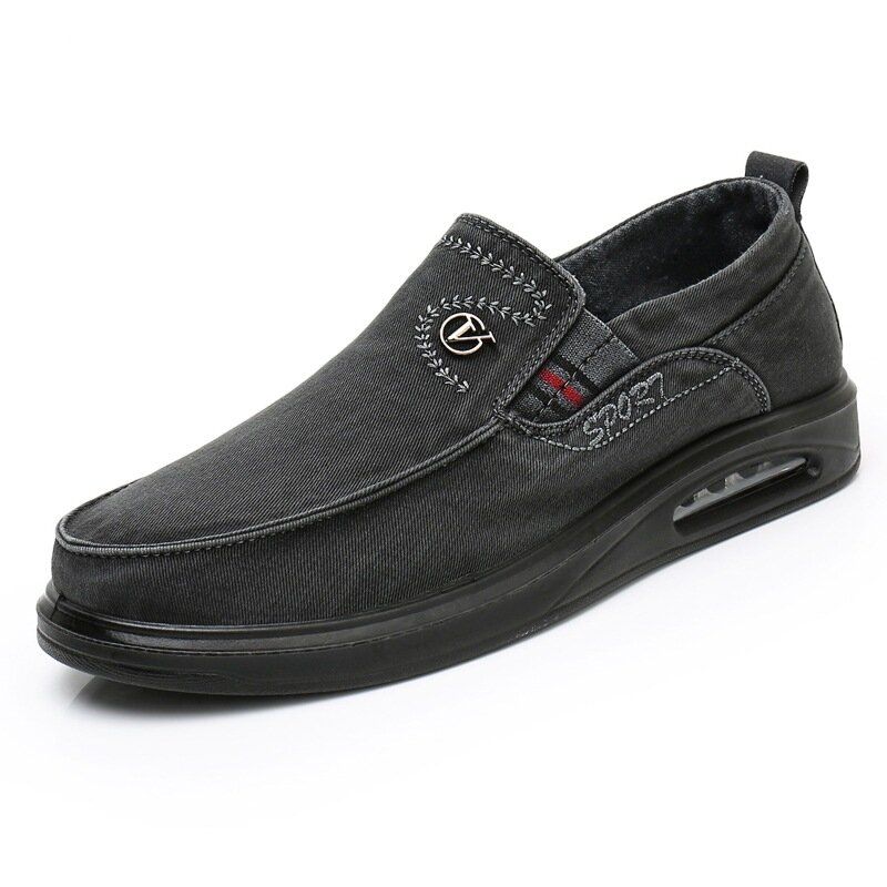 Mjuk Sula Som Andas För Män Halkfri Comfy Slip On Old Peking Casual Shoes