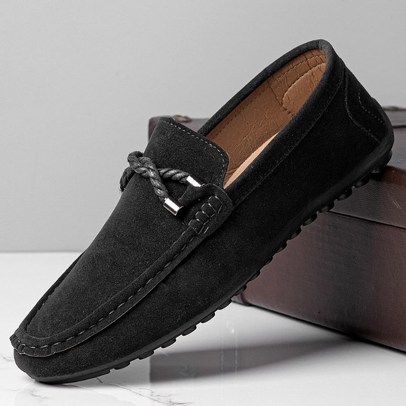 Mjuka Sula För Män För Körcanvas Slip On Casual Loafers Skor