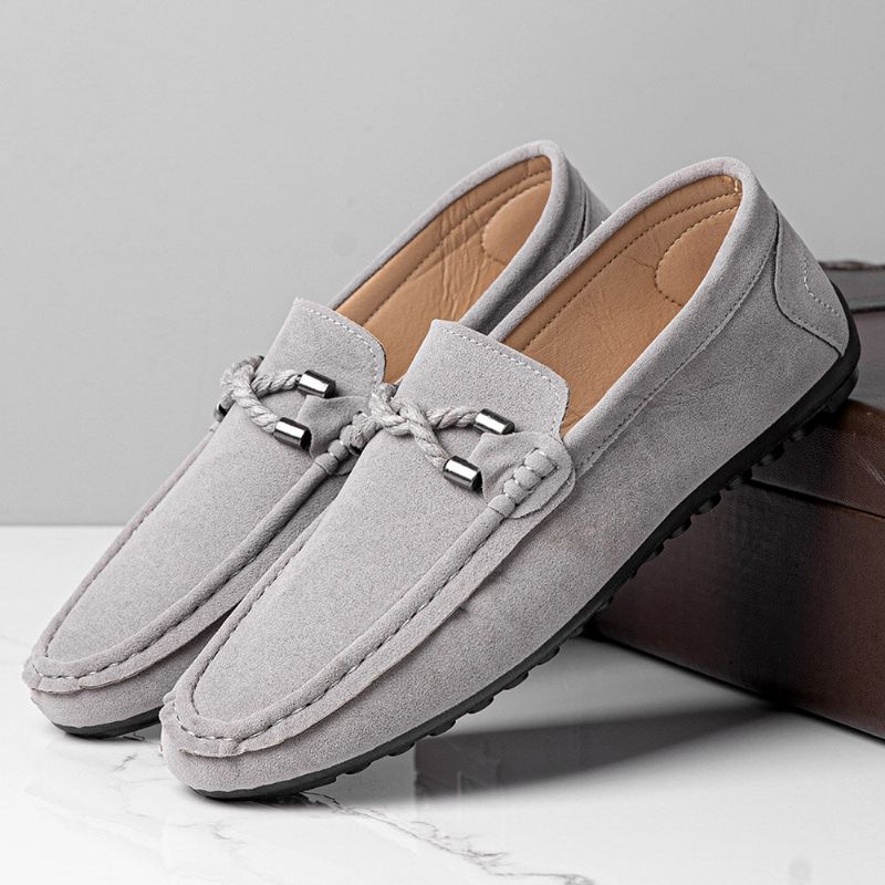 Mjuka Sula För Män För Körcanvas Slip On Casual Loafers Skor