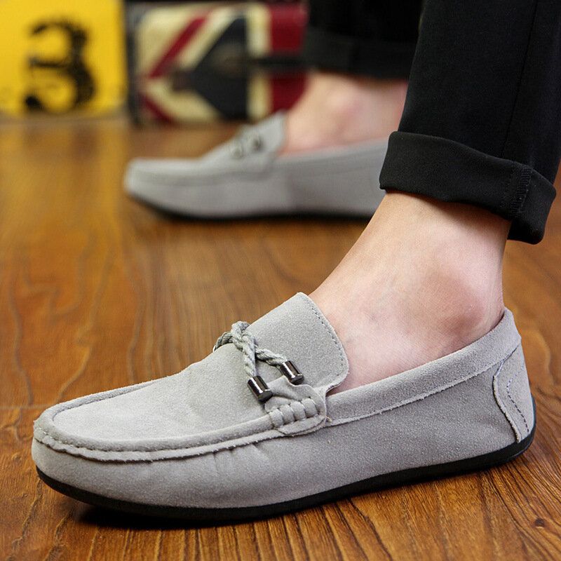 Mjuka Sula För Män För Körcanvas Slip On Casual Loafers Skor