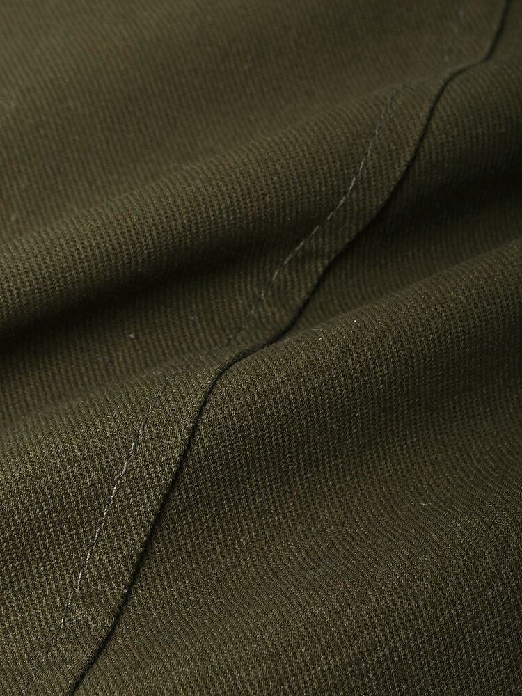 Flerfickor För Män Utility Cotton Washed Casual Cargo Jacka Med Avtagbar Huva