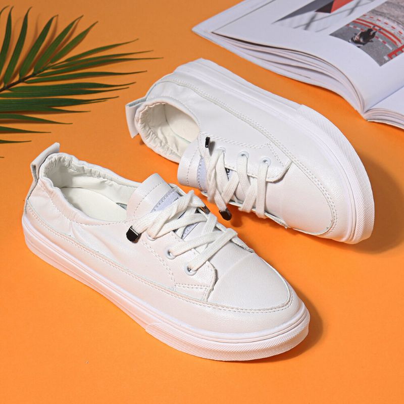 Dam Casual Bekväm Mjuk Sula White Court Sneakers