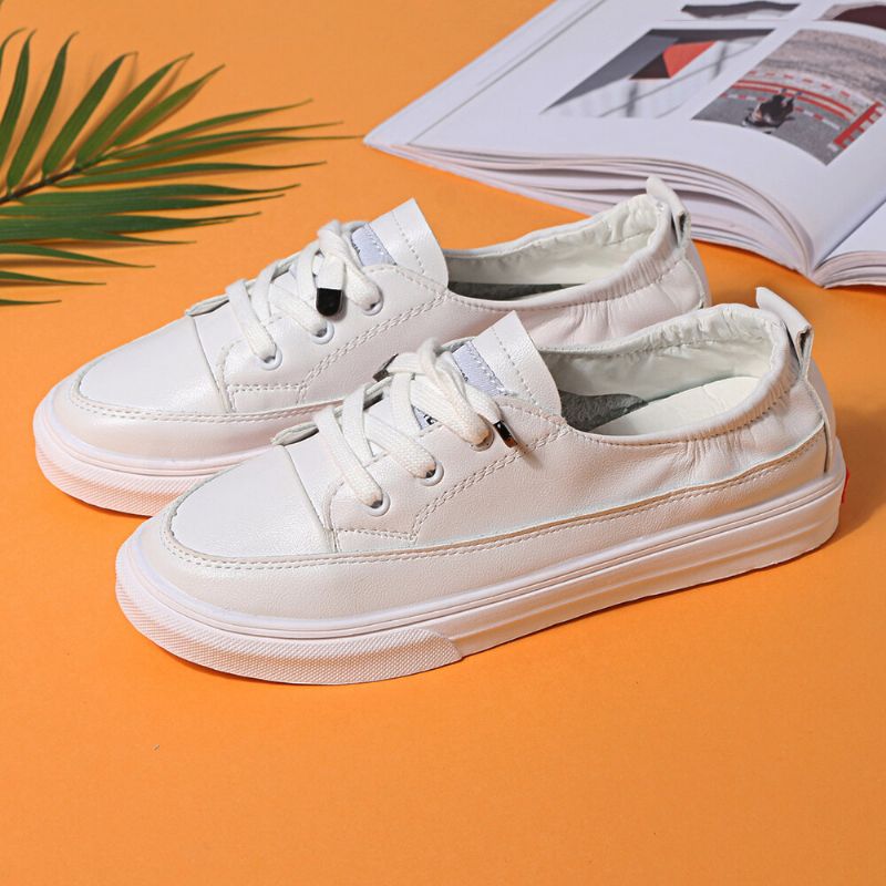 Dam Casual Bekväm Mjuk Sula White Court Sneakers