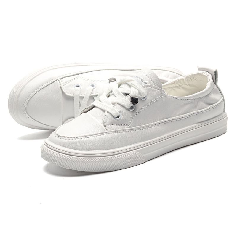 Dam Casual Bekväm Mjuk Sula White Court Sneakers