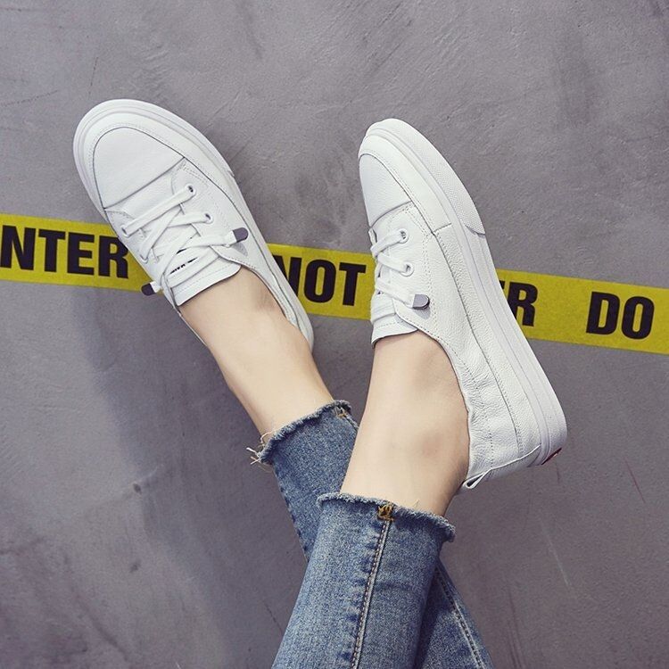 Dam Casual Bekväm Mjuk Sula White Court Sneakers