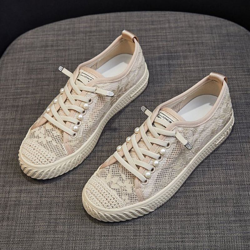 Dam Casual Dragsko Espadrilles Bekväma Ventilerande Mesh Sneakers