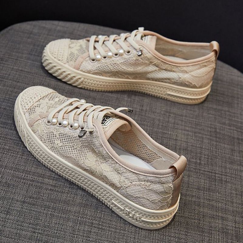 Dam Casual Dragsko Espadrilles Bekväma Ventilerande Mesh Sneakers