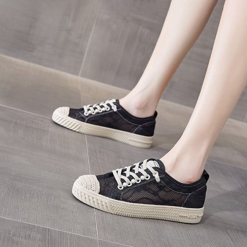 Dam Casual Dragsko Espadrilles Bekväma Ventilerande Mesh Sneakers