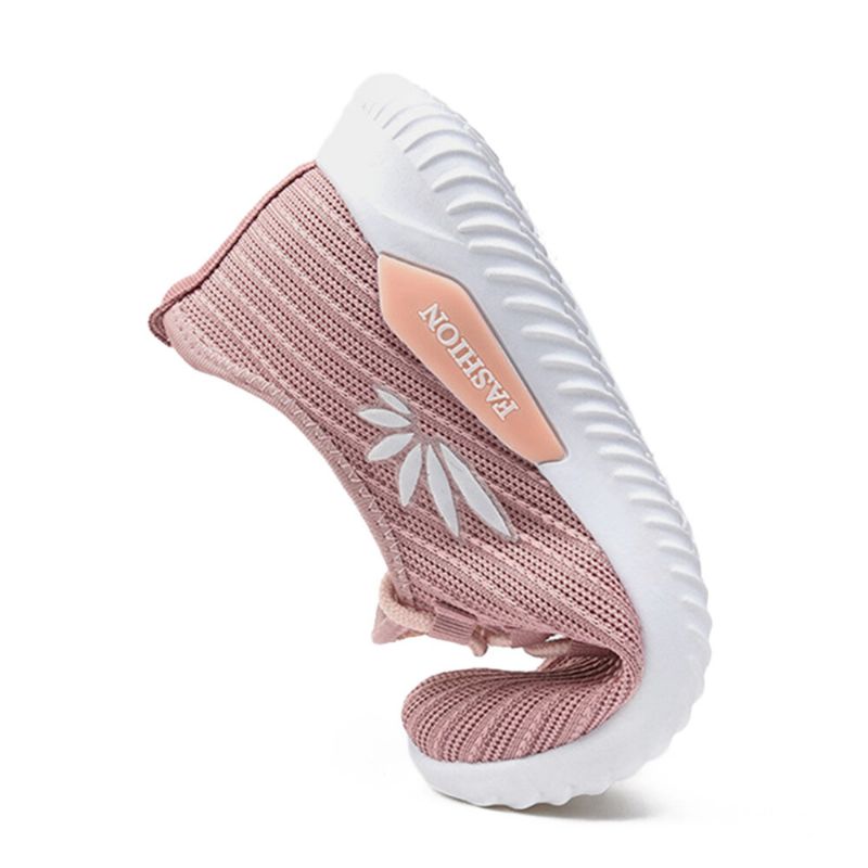 Dam Lättvikt Bekväm Andas Mesh Slip On Flat Sneakers