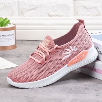 Dam Lättvikt Bekväm Andas Mesh Slip On Flat Sneakers