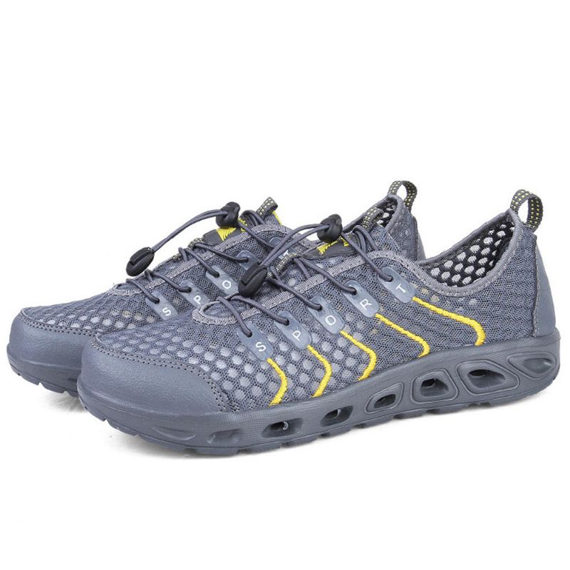 Dam Mesh Andas Vandring Torkning Flat Athletic Sneakers