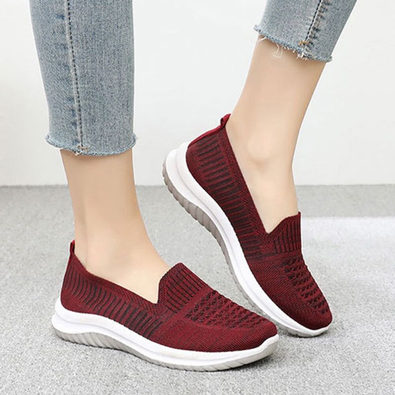 Dam Mesh Slip On Sport Mjuk Sula Casual Flat Shoes