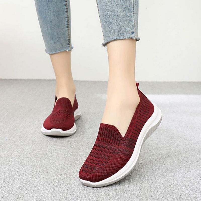 Dam Mesh Slip On Sport Mjuk Sula Casual Flat Shoes