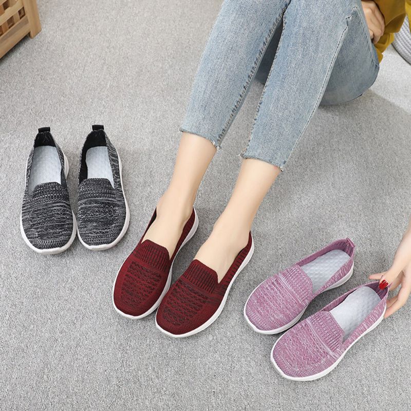 Dam Mesh Slip On Sport Mjuk Sula Casual Flat Shoes