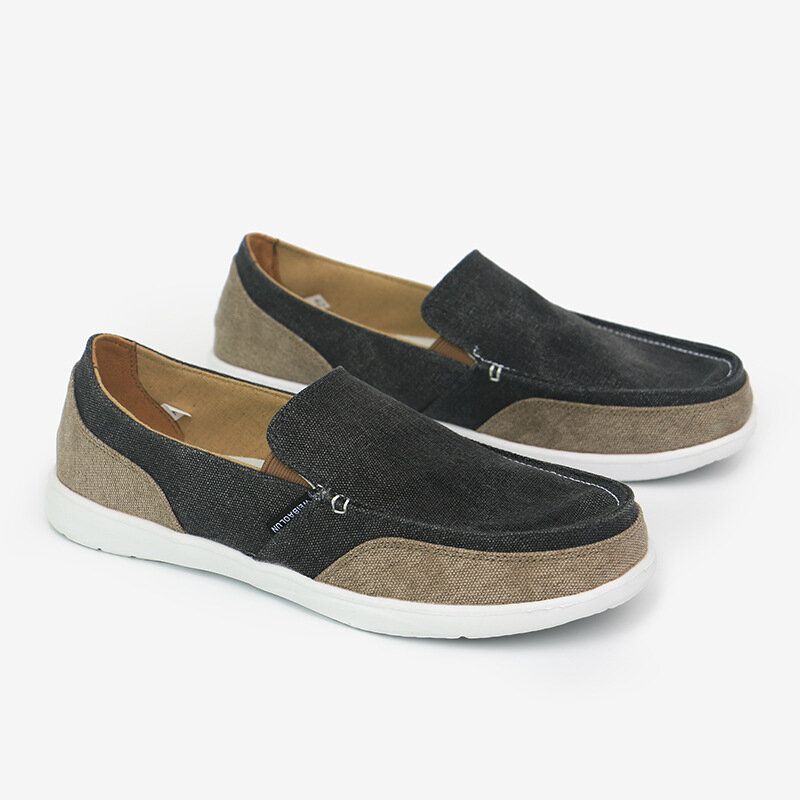 Herr Canvas Andas Mjuk Sula Bekväm Slip On Brief Color Crush Casual Skor