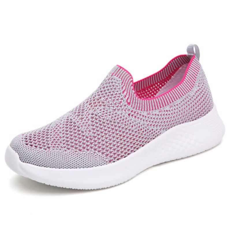 Kvinnor Casual Andas Halkfri Mesh Slip-on Sneakers