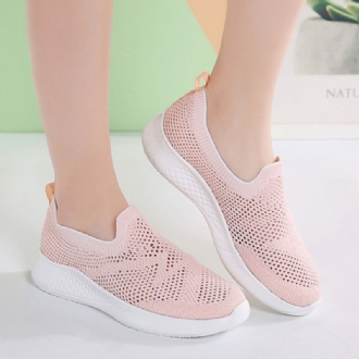 Kvinnor Casual Andas Halkfri Mesh Slip-on Sneakers