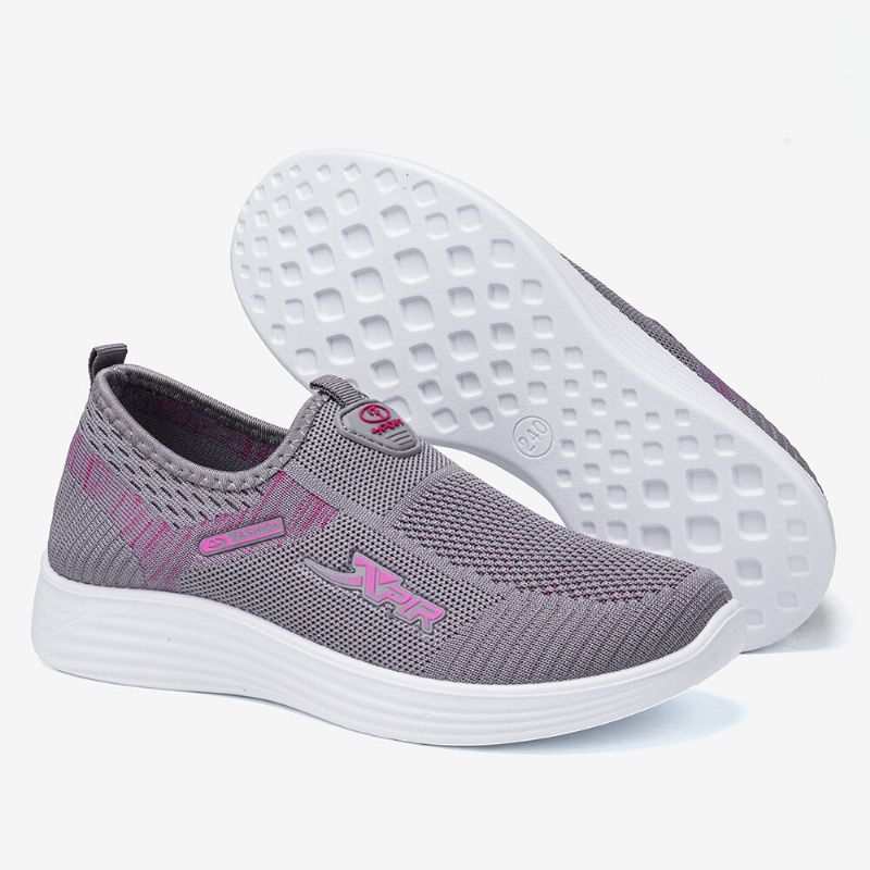 Kvinnor Casual Andas Mesh Slip-on Walking Sneakers