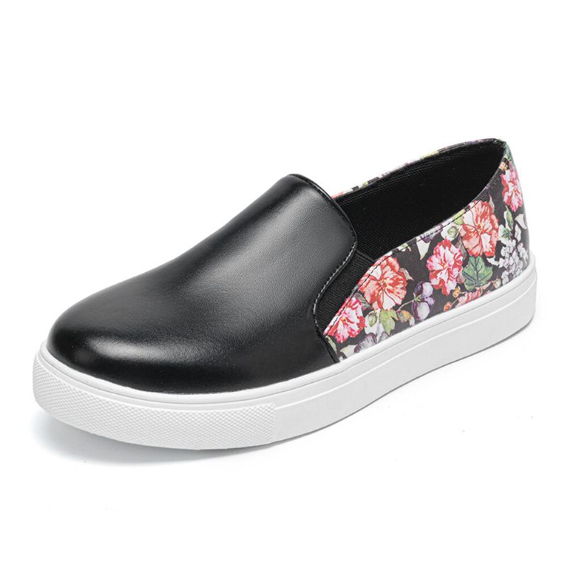 Kvinnor Casual Blommor Mönster Bekväma Flat Skate Skor