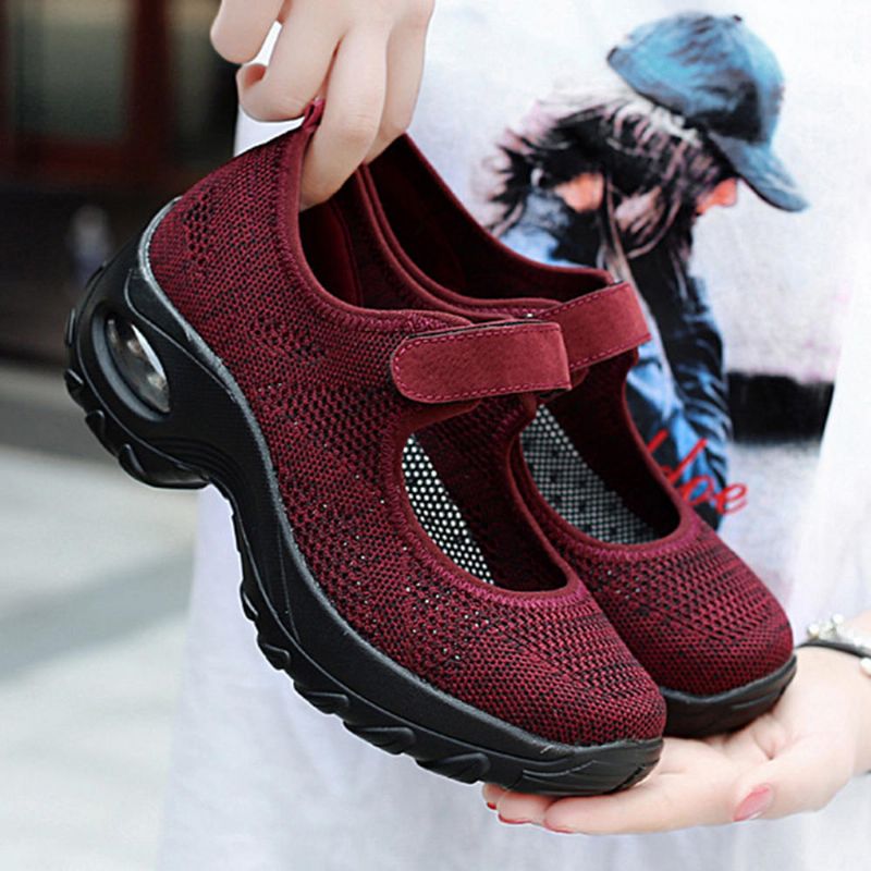 Kvinnor Casual Mesh Hollow Out Platform Sneaker