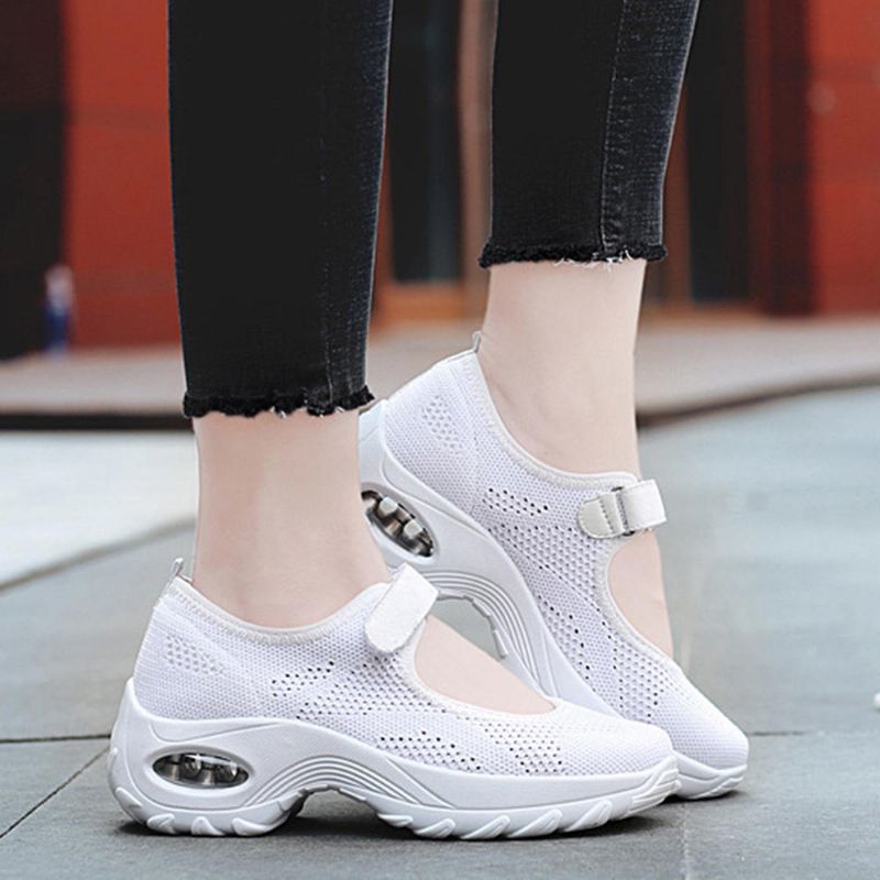 Kvinnor Casual Mesh Hollow Out Platform Sneaker