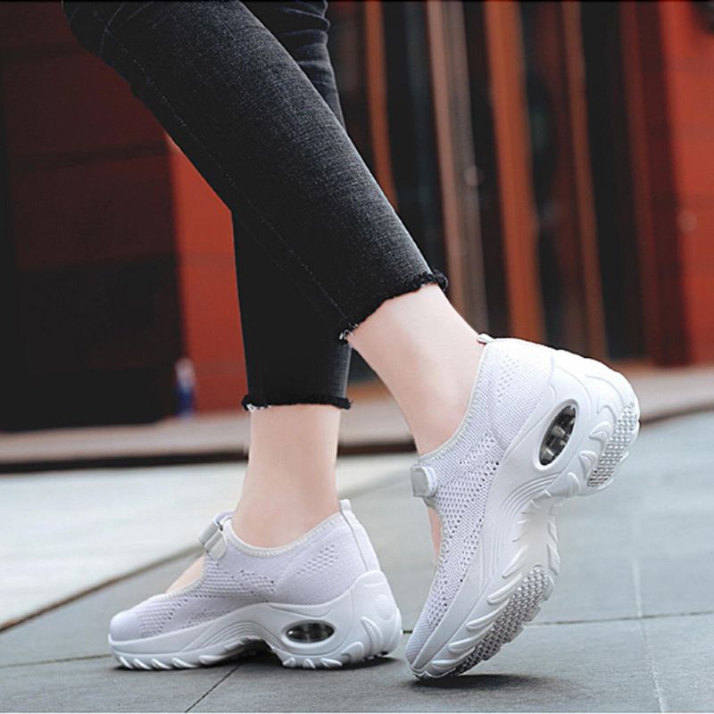 Kvinnor Casual Mesh Hollow Out Platform Sneaker