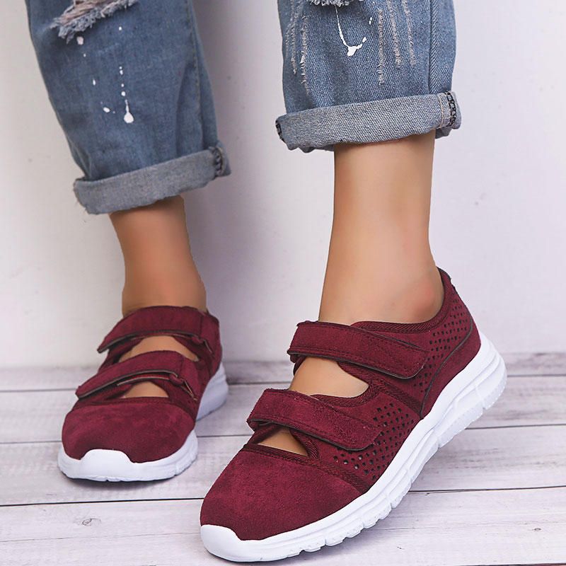 Kvinnor Casual Mesh Sneakers Med Kardborre Som Andas