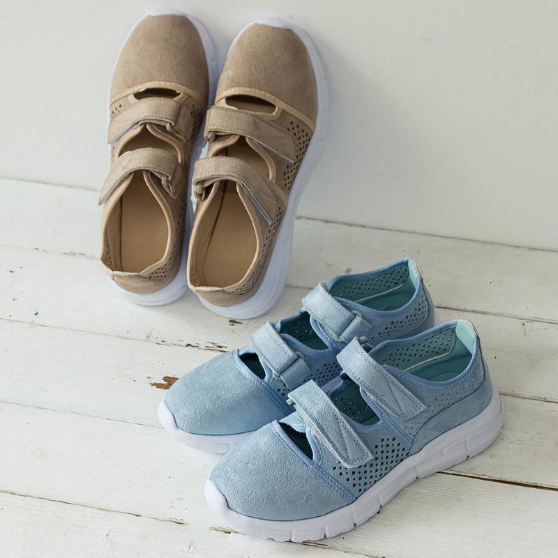 Kvinnor Casual Mesh Sneakers Med Kardborre Som Andas