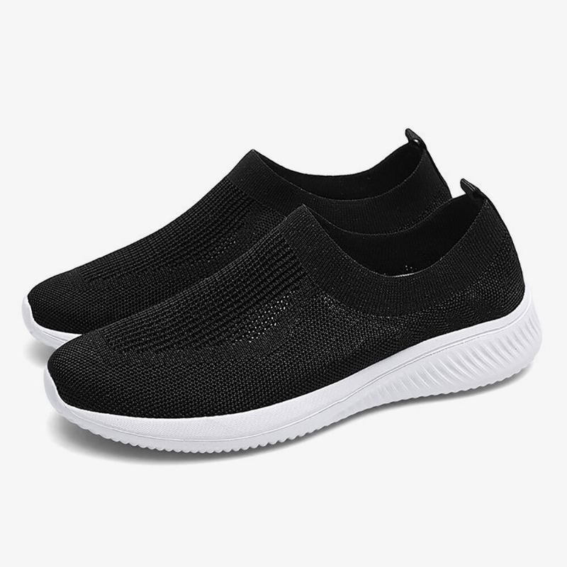 Kvinnor Casual Non-slip Kintted Bekväma Sneakers Med Mjuka Hål