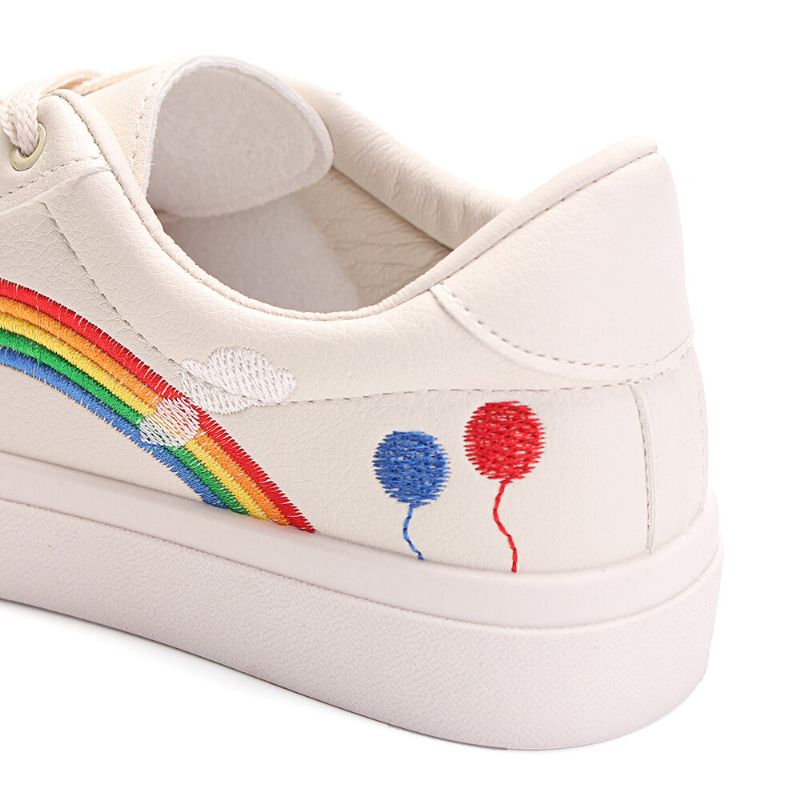 Kvinnor Low Top Rainbow Comfy Bärbara Casual Flat Court Sneakers