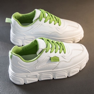 Kvinnor Med Snörning Framtill Halkbeständiga Casual Chunky Sneakers