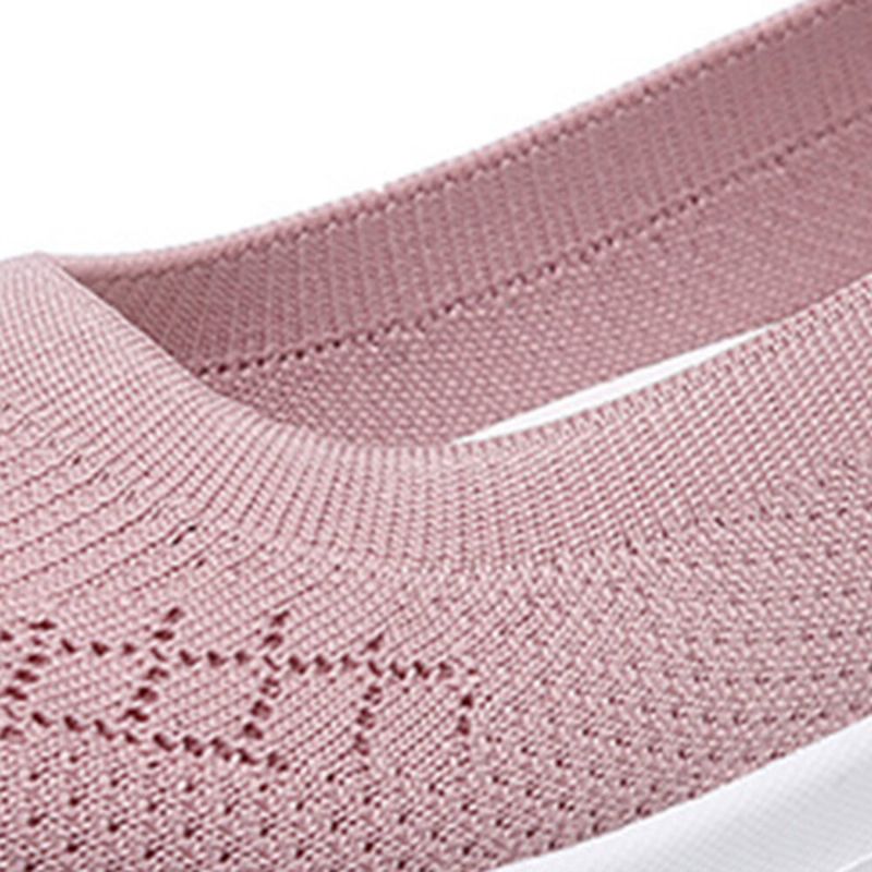 Kvinnor Mesh Andas Lätt Slip On Lazy Casual Flat Walking Skor