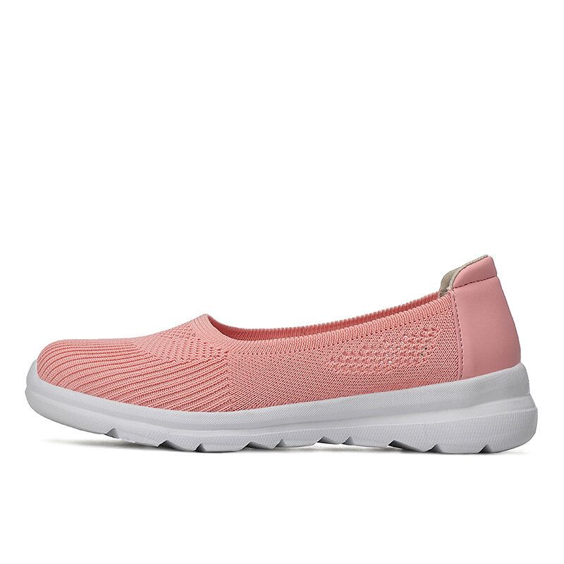 Kvinnor Mesh Andas Slip On Soft Sole Casual Sneakers