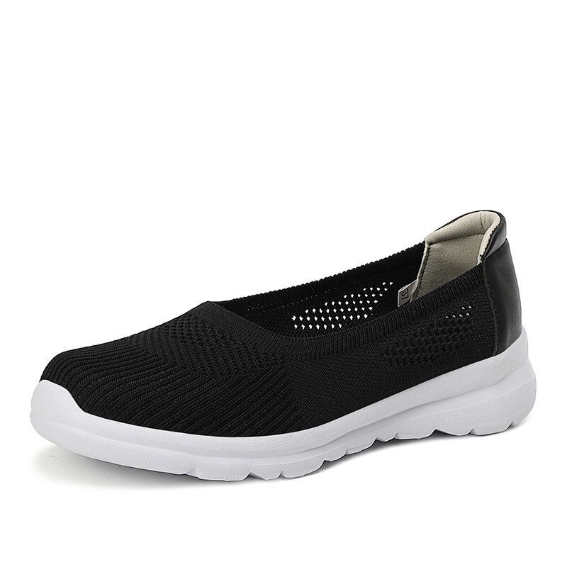 Kvinnor Mesh Andas Slip On Soft Sole Casual Sneakers